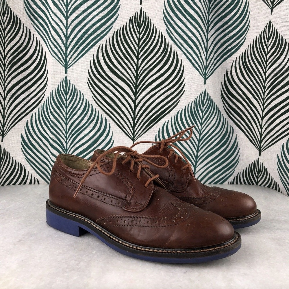 Crewcuts Classic Wing Tips Contrast Sole Shoes